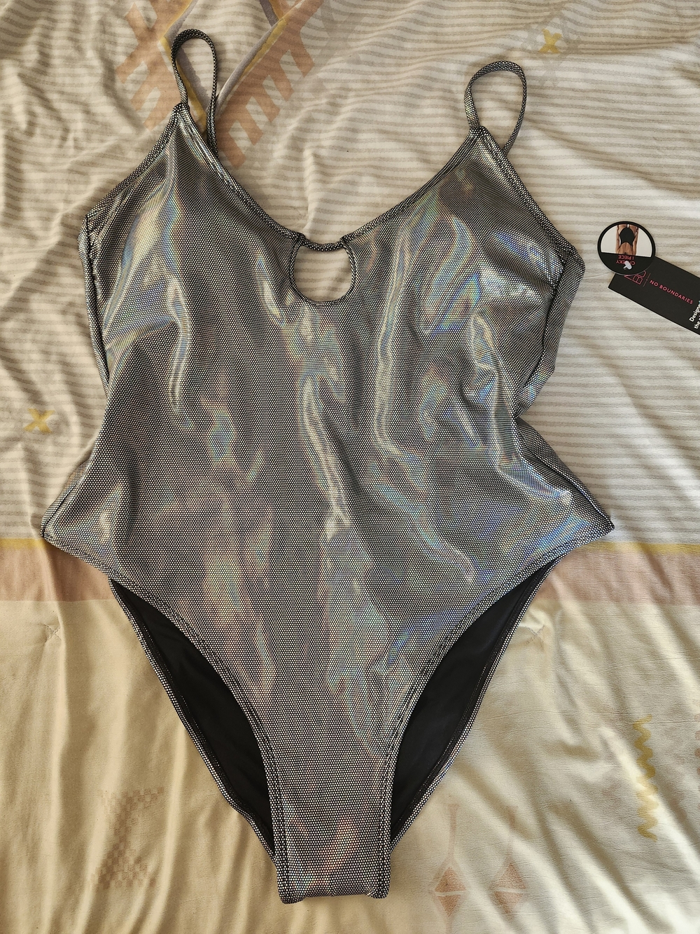 No Boundaries Black Cheeky One-Piece Swimsuit